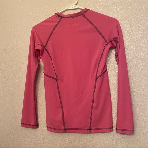 Columbia girls hot pink hear gear base layer long sleeve stretch shirt M 10/12 - Picture 2 of 9